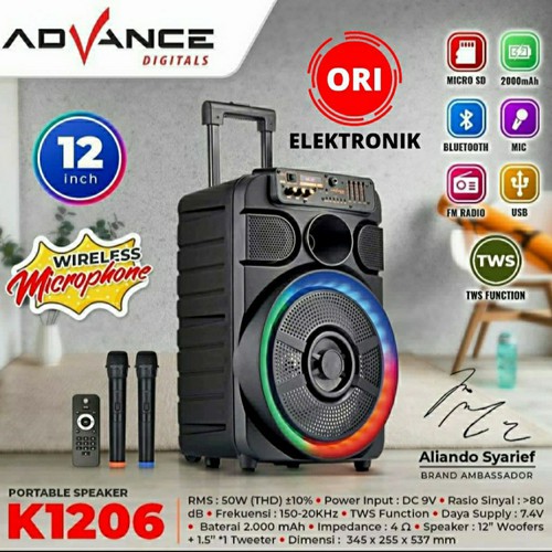 (PENGIRIMAN KHUSUS JNT/DLL) Speaker Portable Advance K1206 / Speaker Meeting