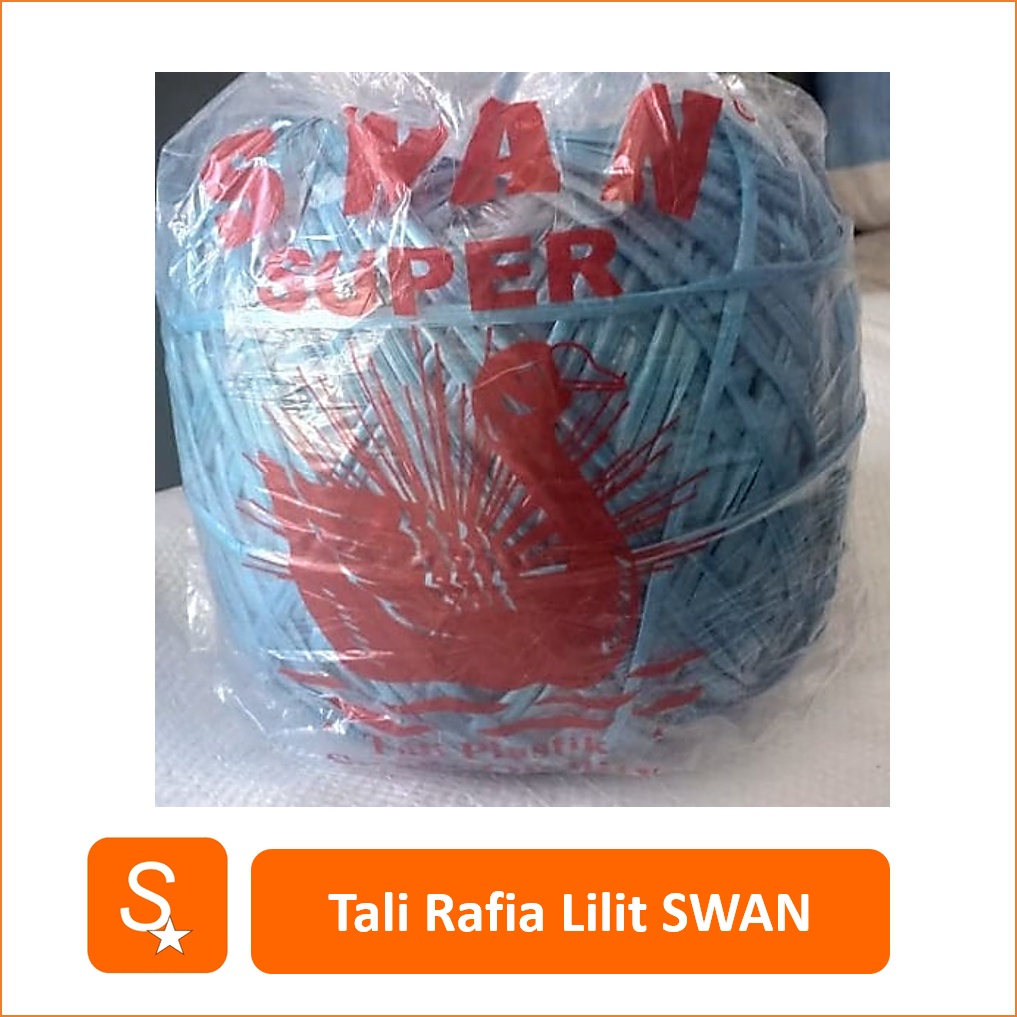 

H7Y Tali Rafia Warna Merk SWAN / Tali Lilit Jahit Karung Kualitas SUPER