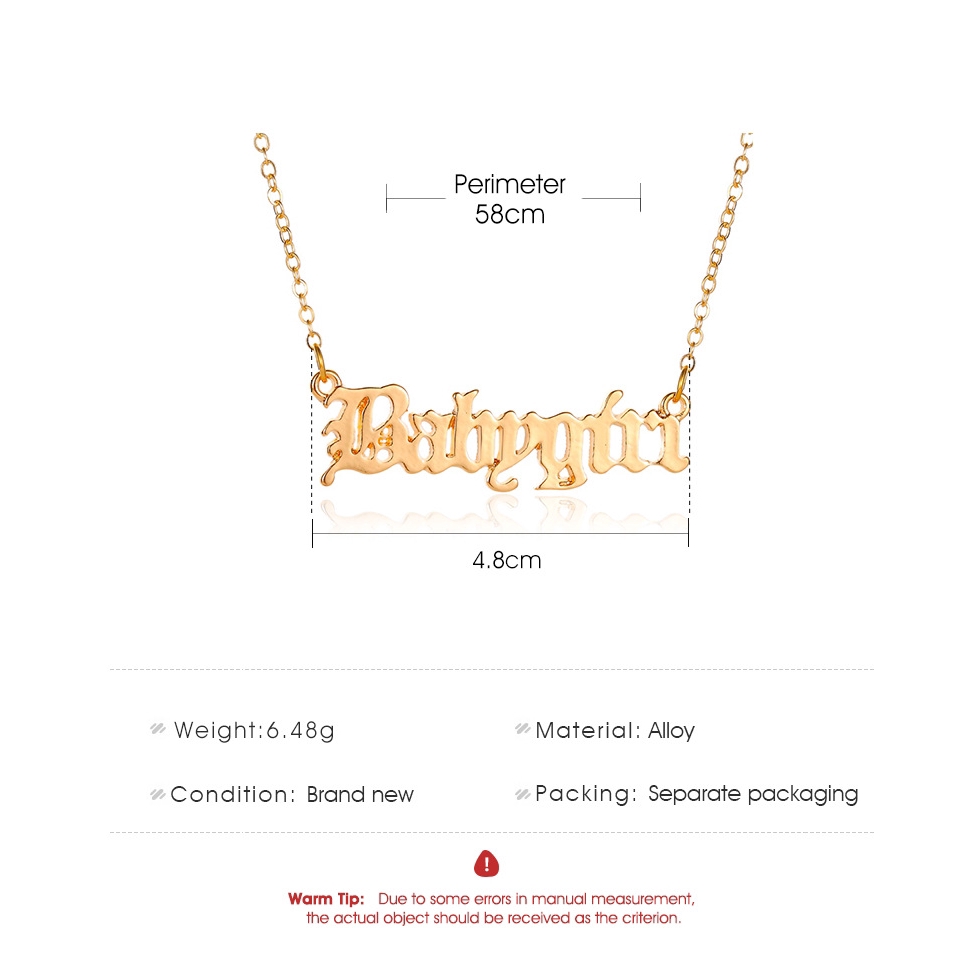 Kalung Babygirl Rantai Gold &amp; Silver Necklace Aksesoris Wanita