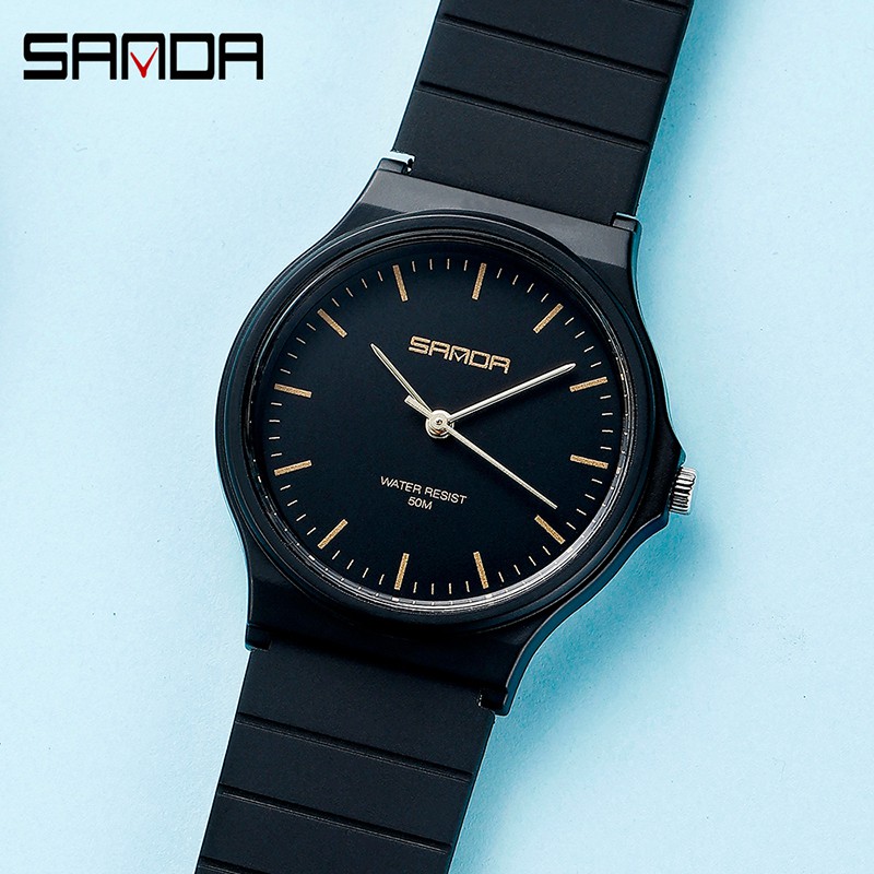 SANDA 6010 Jam Tangan Wanita Pria Analog Sport Tali Rubber WATCHKITE WKOS