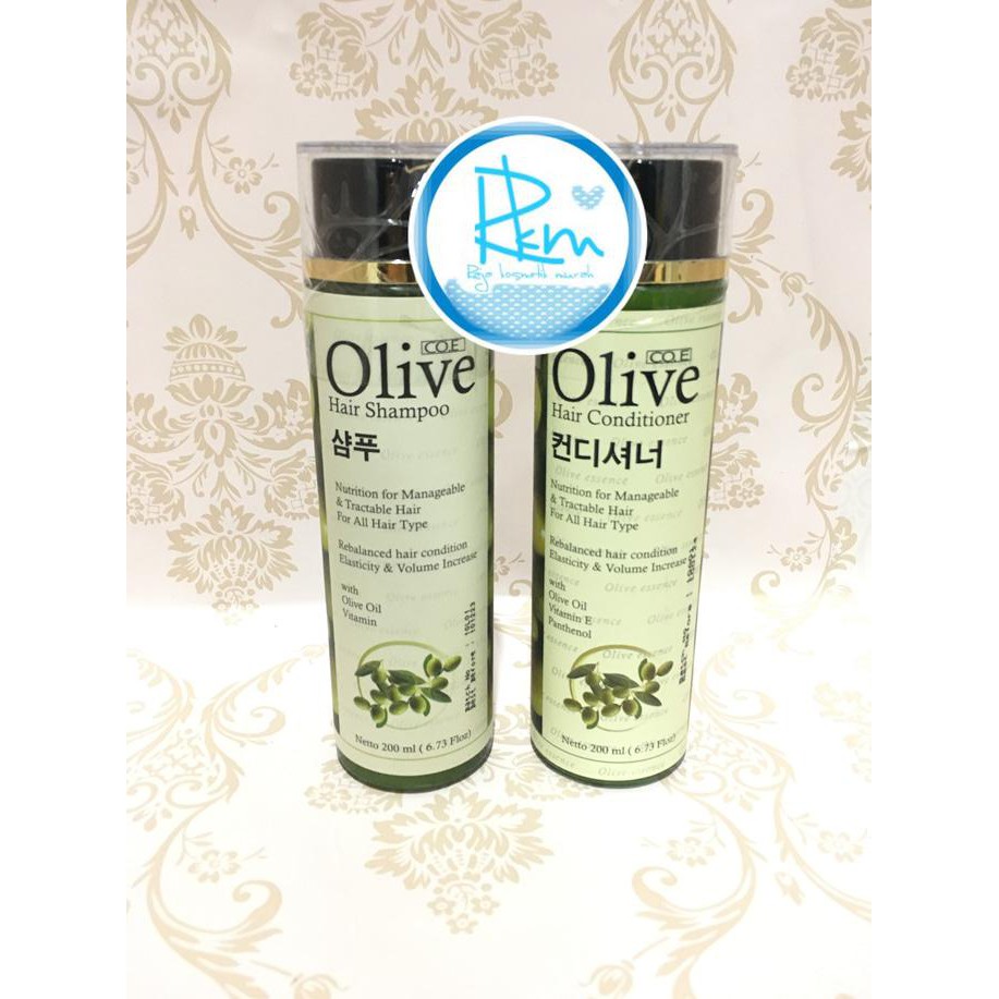 PAKET OLIVE COE HAIR SHAMPOO + CONDITIONER BPOM HIGH QUALLITY