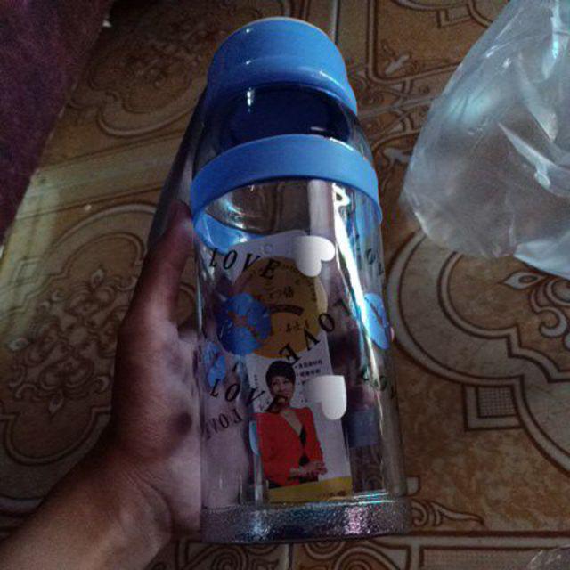Botol Minum Tali Motif Kucing Love 750 Ml - Botol Karakter H53