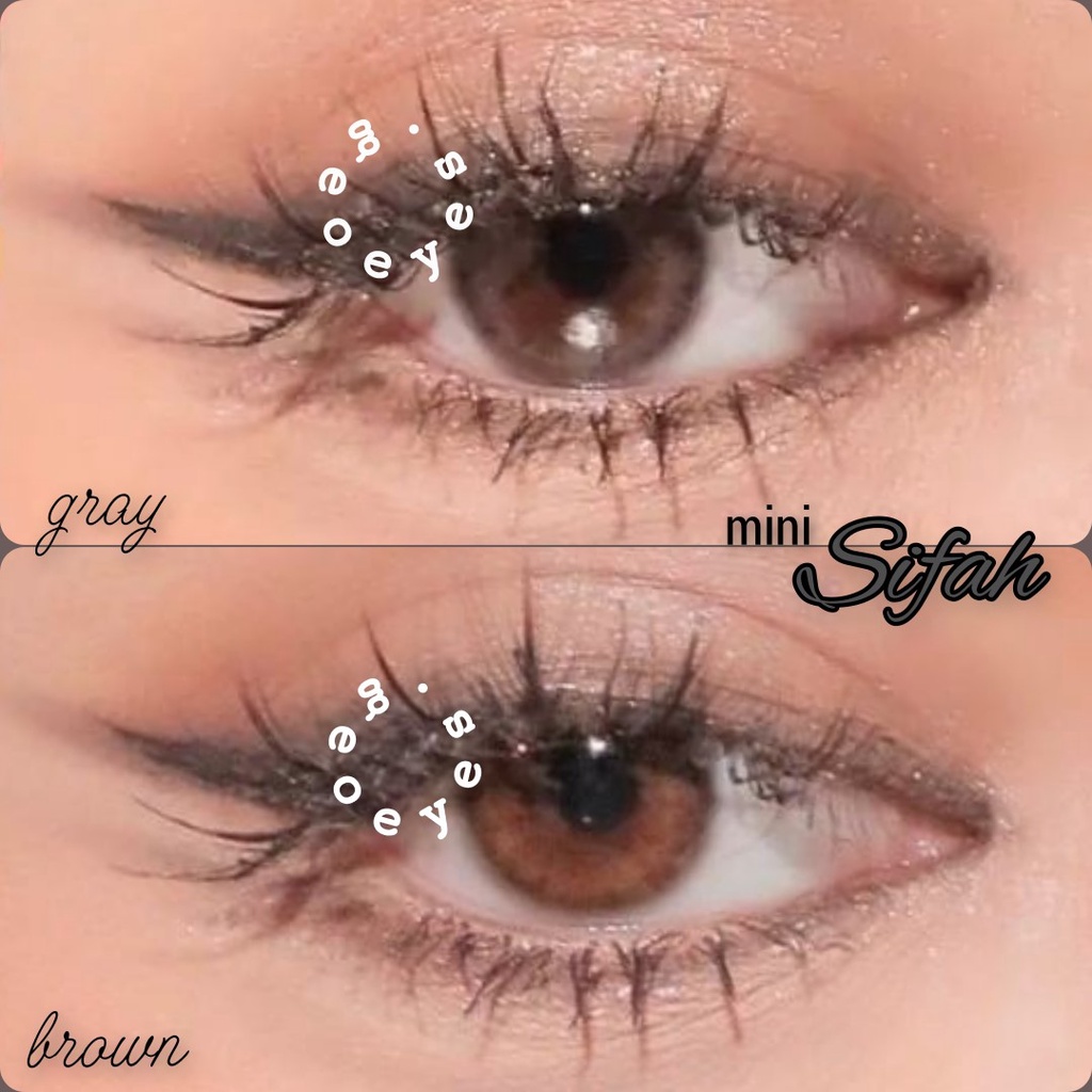 Softlens Kitty Kawaii Mini Sifah - Soflens Warna Gray Brown bisa Minus