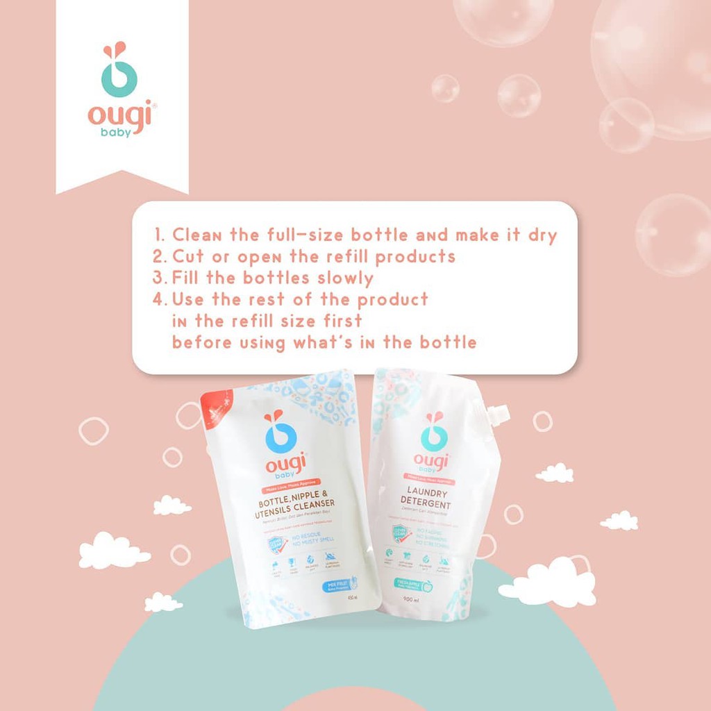 OUGI BABY DETERGENT AND BABY BOTTLE CLEANSER / OUGI / DETERGENT / BOTTLE CLEANSER