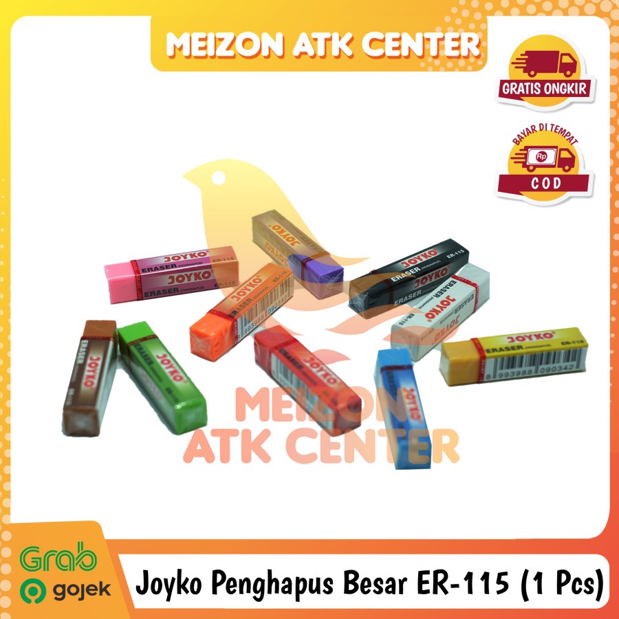 JOYKO ER 115 Eraser Penghapus Pensil Warna Warni Besar [1 PCS]