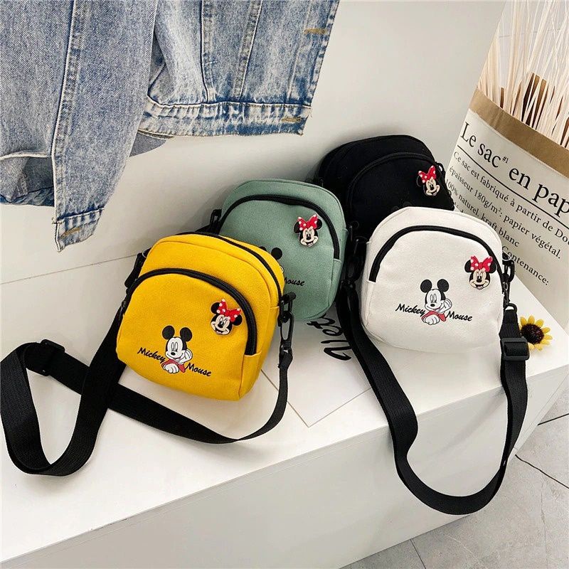 Sling Bag Mini MICKEY MOUSE/Tas Slempang Wanita Kanvas, Stylish Trendy