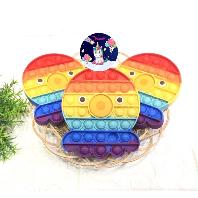 POP IT FIDGET/mainan viral tiktok/mainan pop it/mainan sensorik-Octopus Rainbow