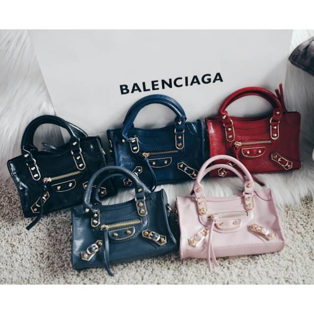 Balenciaga Metallic Edge Classic Gold Nano City Bag