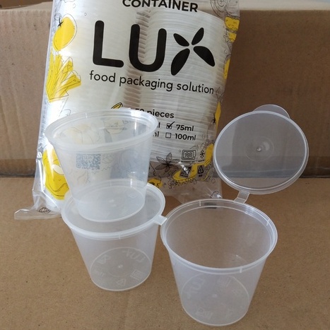 

Gardenglories Tempat Saos Plastik Cup Sauce / Saus / Sambal Sauce Container Lux 75Ml