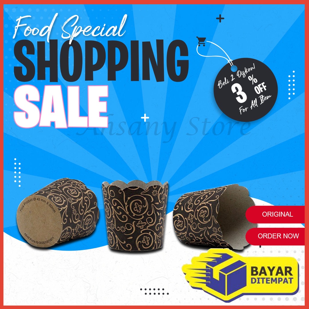 Kertas Cupcake Muffin Cup Cake Kue Fora Bruder Coklat 4.5/5.5 CM