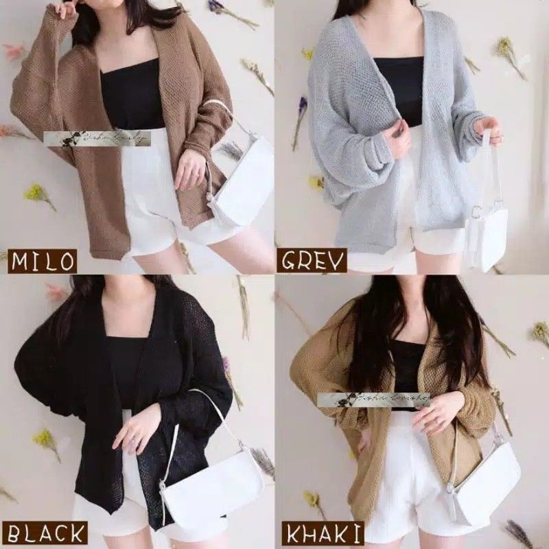 Batwing kelelawar Cardigan Marion outer Kardigan Jaring Terbaru