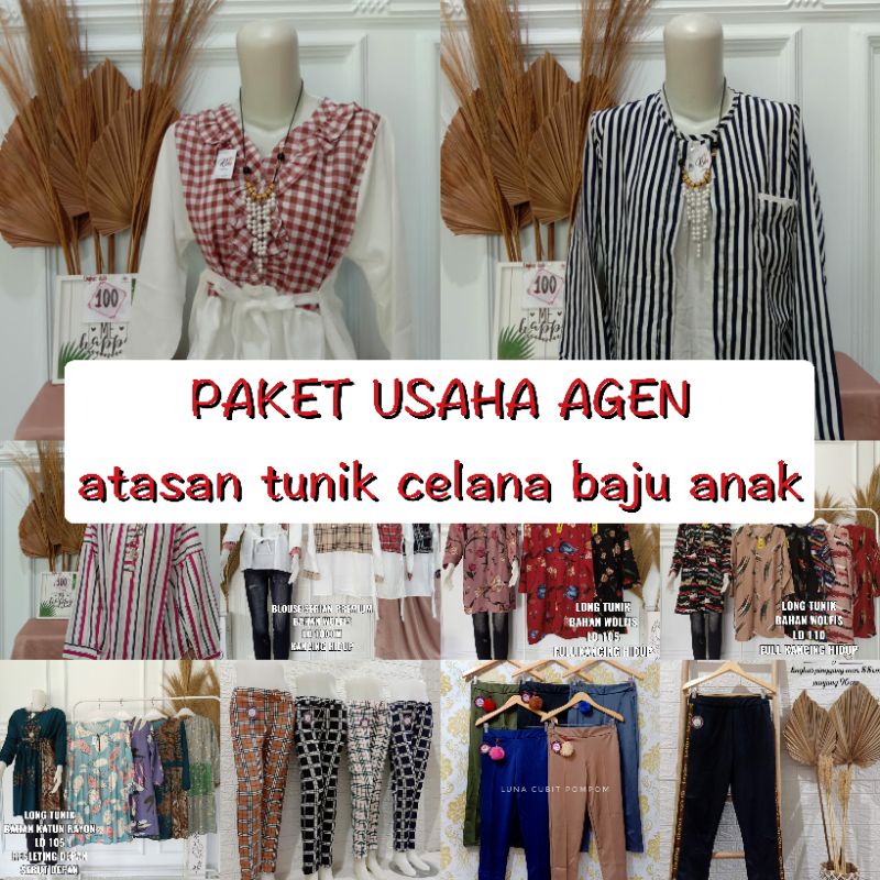PAKET USAHA AGEN MIX ATASAN TUNIK CELANA BAJU ANAK