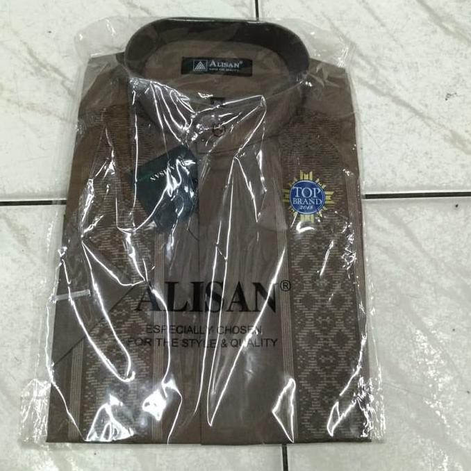 Kemeja Alisan Koko Lengan Pendek Warna...