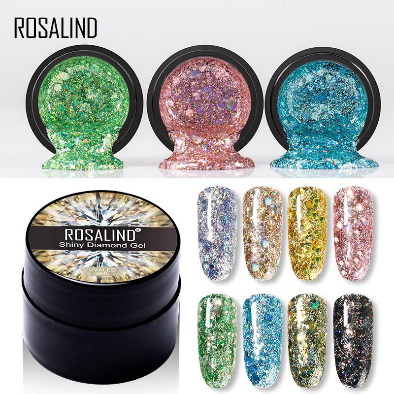 Rosalind SHINY DIAMOND GEL SERIES Gel Nail Polish UV LED / Kutek / Cat Kuku