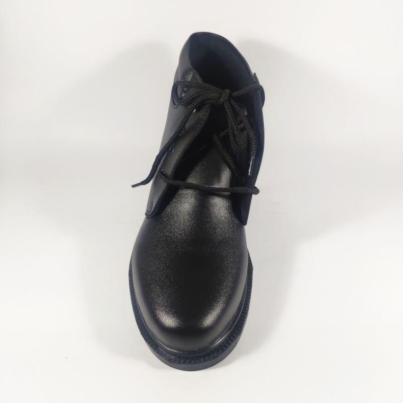 Sepatu pdh tni polri abri polisi satpam security pria model tali terbaru murah meriah bahan sintetis