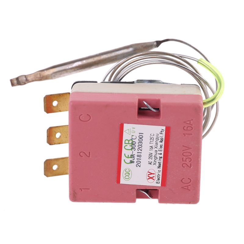 ✿ ® Thermostat Controller Temperatur AC 250V 16A 50-300 ° C TANPA NC untuk Oven