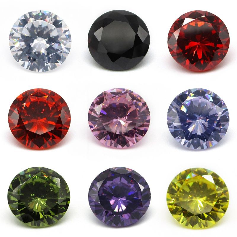 A3 Quality Permata Cubic Zirconia / Spinel Warna 4mm - 10 mm