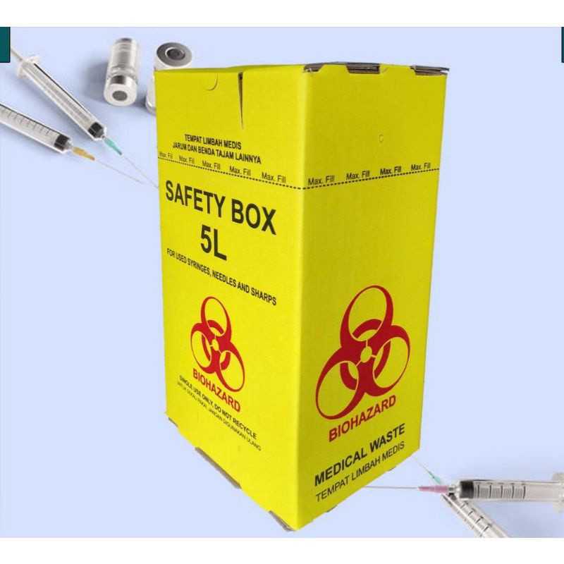 safety box tempat sampah medis / tempat sampah / sampah medis