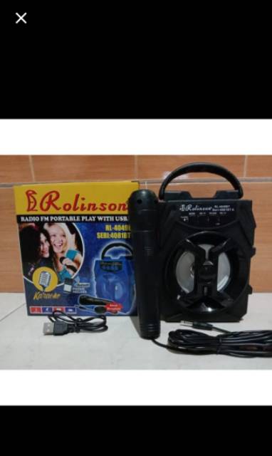 Speaker Bluetooth karaoke bonus Mic Rolinson RL-4049BT- Seri 4081 BT/AB