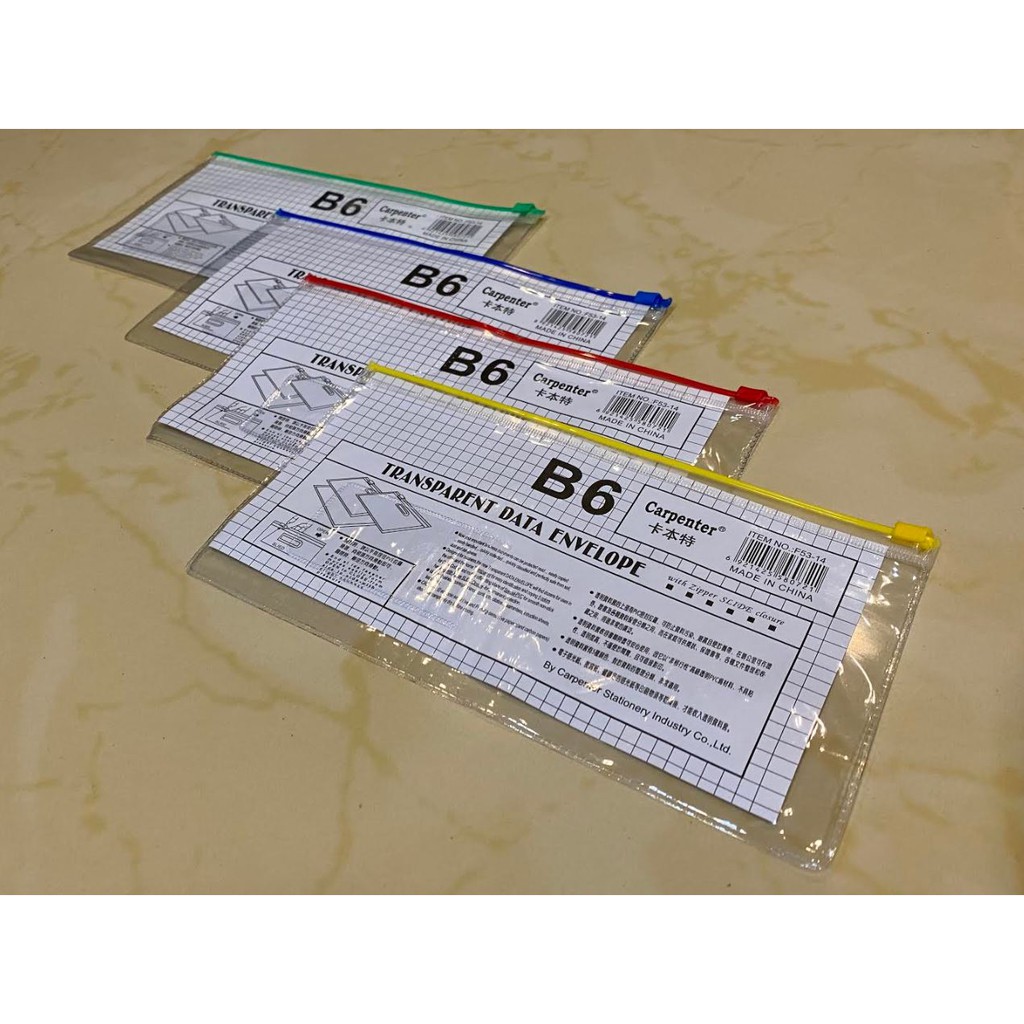 

Map Zipper B6 Transparent Carpenter