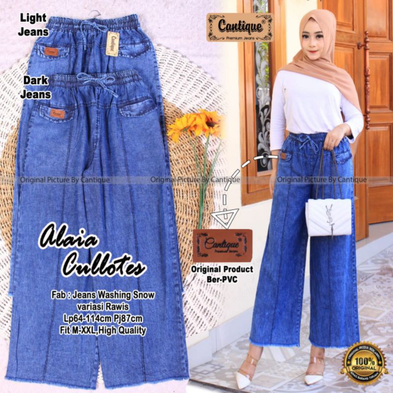 alaia cullotes by cantique / Celana kulot jeans muslimah