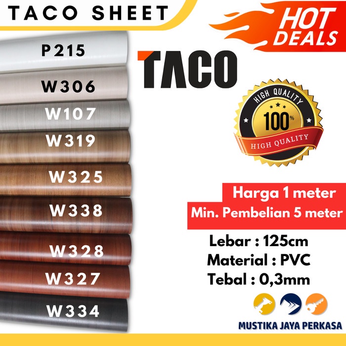 PVC Sheet Tacosheet Decosheet Pelapis Furniture Tacon Serat Kayu