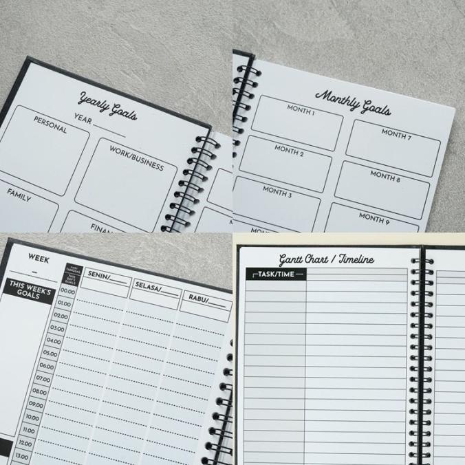 

PLANNER BY HITIVITY / WHITEBOARD JURNAL / BUKU AGENDA / JURNAL SPIRAL