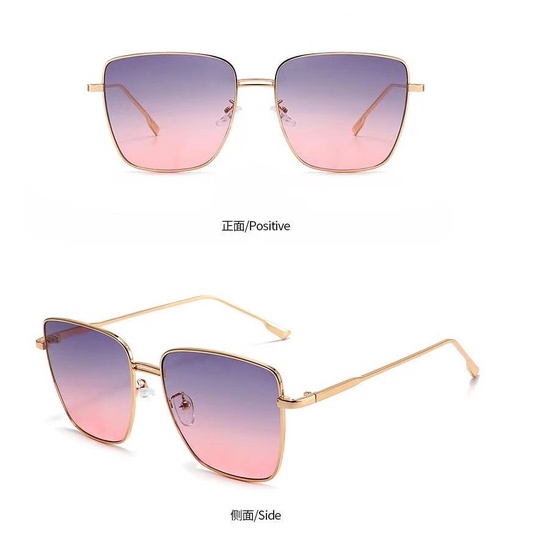 (Rowling) Sunglasses  Kacamata Hitam Titanium  frame Women Sunglasses New Arrival Import Kacamata Fashion-Ka-87 C1Biru/pink