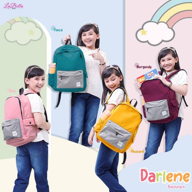 OPEN PO SD 27 JAN ‼️ Darlene Backpack by Labella - Tas Ransel Sekolah Unisex Anak Laki-laki Perempua