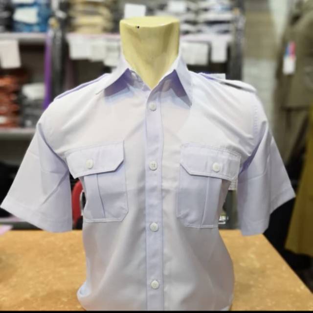 Kemeja Putih PNS Pria semi wool / PDH ASN putih premium
