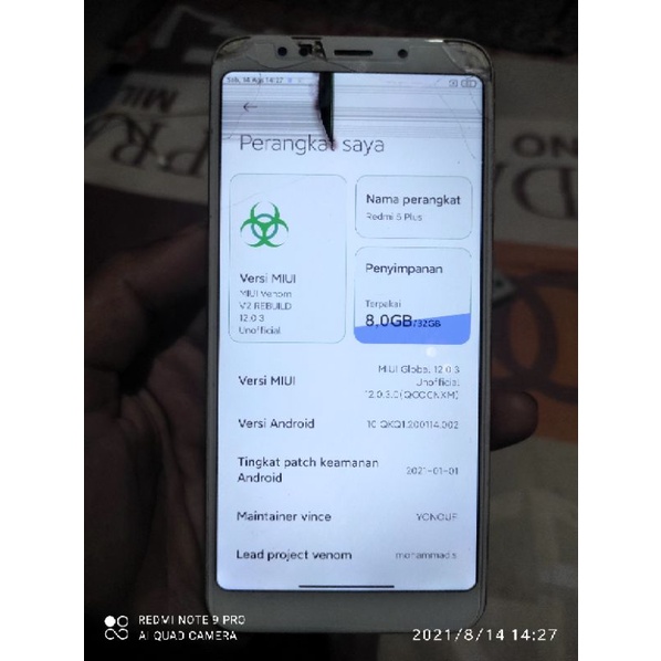 Redmi 5 plus minus lcd
