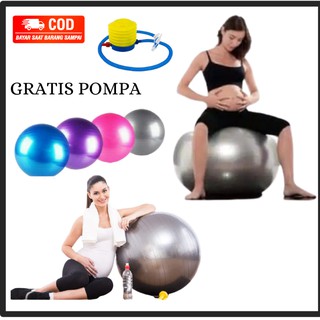 Gym Ball Ibu Hamil Bola Yoga 65 cm Free Pompa Manual Bola Senam Yoga