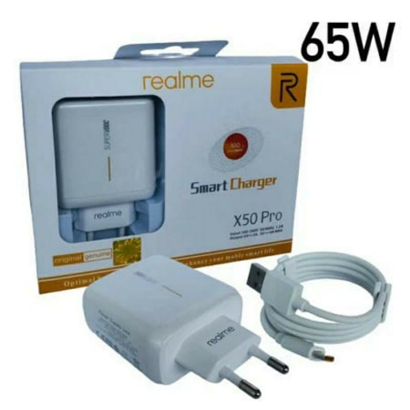 CHARGER/CAS HP REALME X50 PRO 99% ORIGINAL 65W