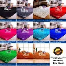 Termurah Karpet Bulu Tebal 160x100x5.5cm Rug Rasfur Pillow Original