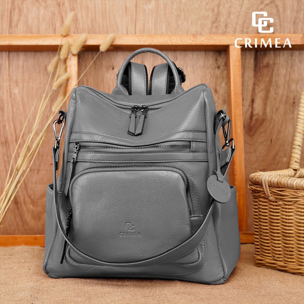 LINKSBANDUNG - CRIMEA Aldith Backpack CR016 Tas Ransel Wanita Backpack Multifungsi Kulit Original