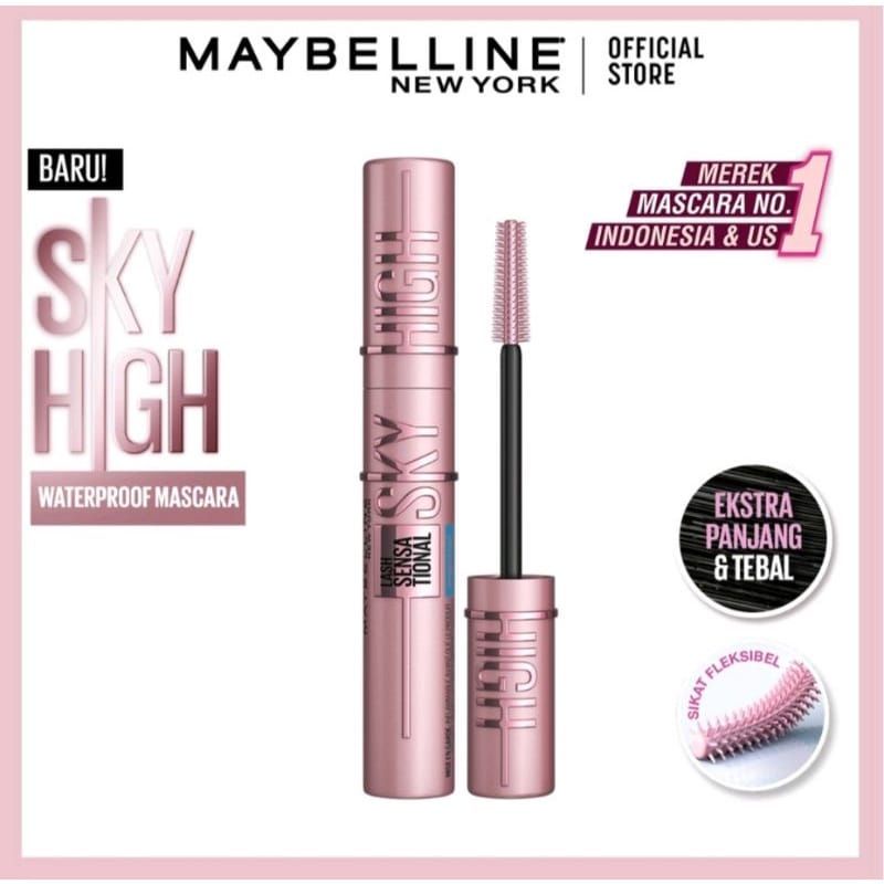 Maskara Maybelline Sky High Waterproof Mascara Black ~ Original 100%