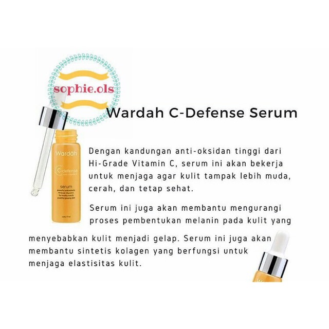 Wardah C - Defense Serum 17ml / Wardah Serum / Serum Vitamin C