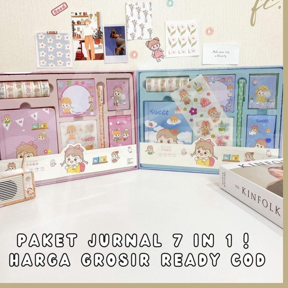 

Best Product ST87M Paket Jurnal Set 7 in 1 Agenda / Gift Box Hampers / Hadiah / Notebook Journal Diary Alat Buku Tulis Lengkap Scrapbook Cute Girl Sanrio Cinnamoroll My Melody Panda Peach Import Grosir Ready COD 89 Model Terkini