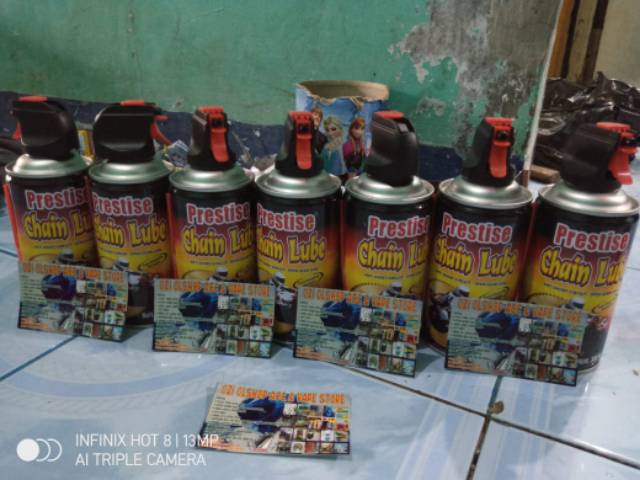 CHAIN LUBE  PELUMAS RANI RANTE MOTOR MEREK MODIESHA ISI 300 ML ORIGINAL PRODUK