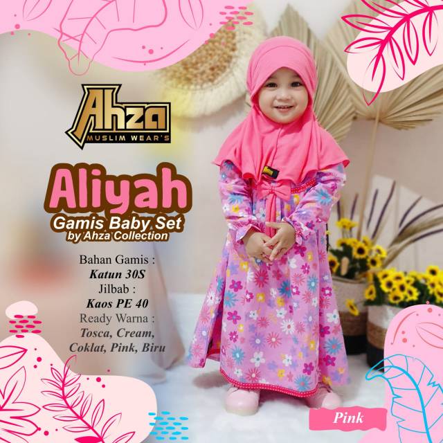 Set Gamis bayi/Aliyah baby set by Ahza kids Collection