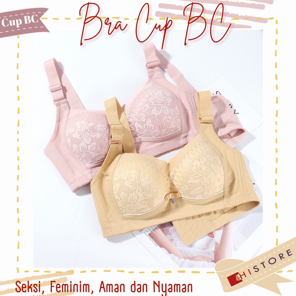 [HI] Bra BH Fashion Wanita Cup 3/4BC Bra wanita Premium BH Busa Tipis Tanpa Kawat Sangat Nyaman A88