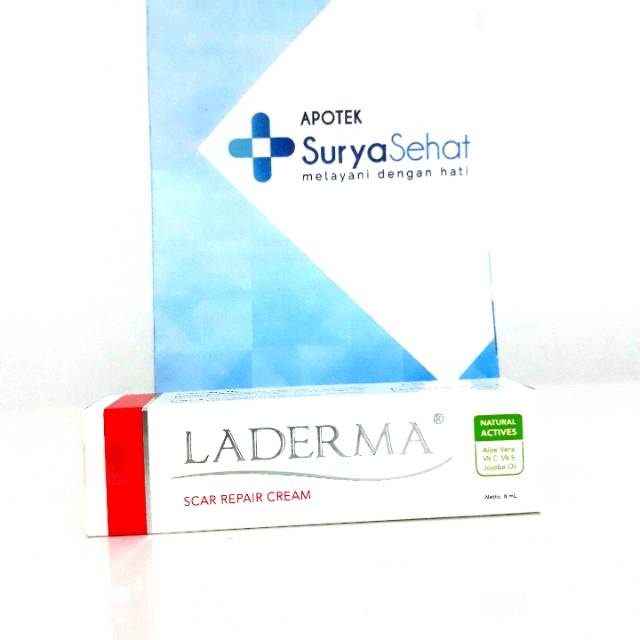 LADERMA Scar Repair Cream 8ml - Pudarkan Bekas Luka Semudah ini - Apotek Surya Sehat