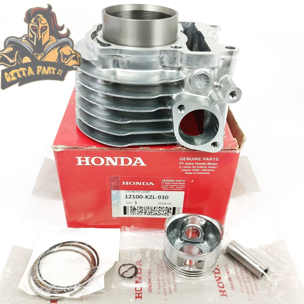 CYLINDER BLOK SEHER PISTON RING KOMPLIT HONDA KZL KUALITAS ASLI ORIGINAL HONDA AHM PRESISI TINGGAL PASANG BAHAN BERKUALITAS DAN DIJAMIN AWET BEAT FI SCOOPY FI SPACY FI VARIO 110 FI