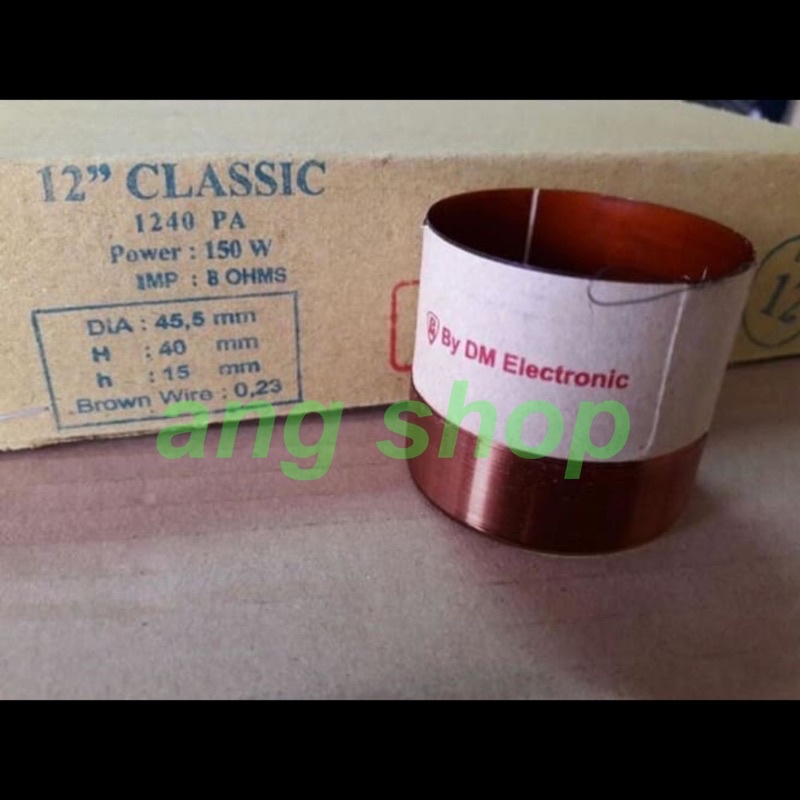 Grosir 12 Pcs Spool Spul 45.5 45,5 Mm 45.5Mm Capton Speaker 12 Inch Inci In Classic 1240 PA Per Box 