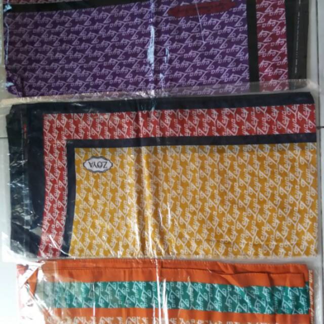 Jilbab zoya segiempat motif 50rb/pcs