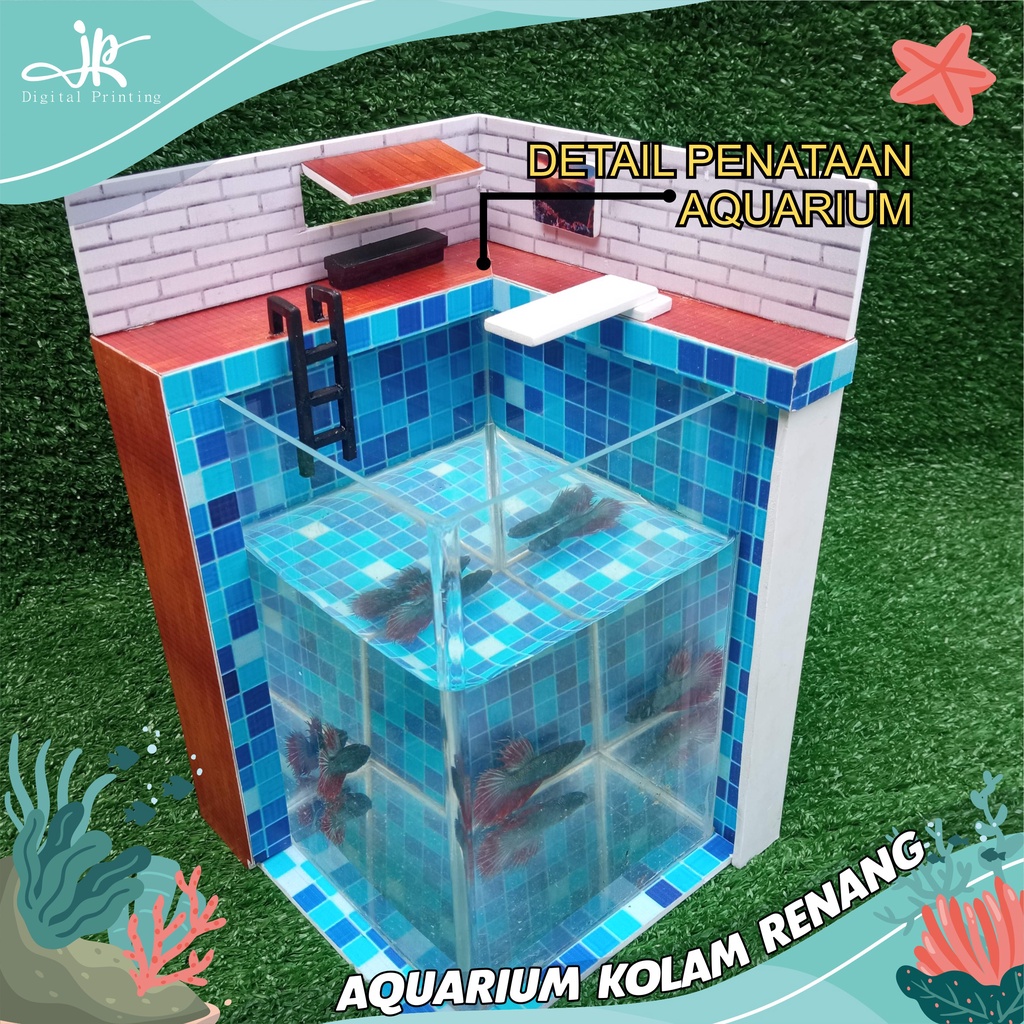 AQUARIUM MINI Akuarium Soliter Mini Kamar Kos Ruangan Ikan Cupang Koi Guppy Ikan Hias Minimalis Unik