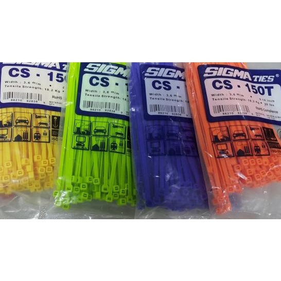 

™ Kabel Ties / Kabel Tis / Cable Tie CS 150 T Warna 15cm SIGMA ➬
