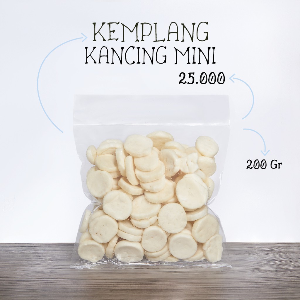 

Kerupuk Kemplang Kancing Mini 200 Gram Asli palembang