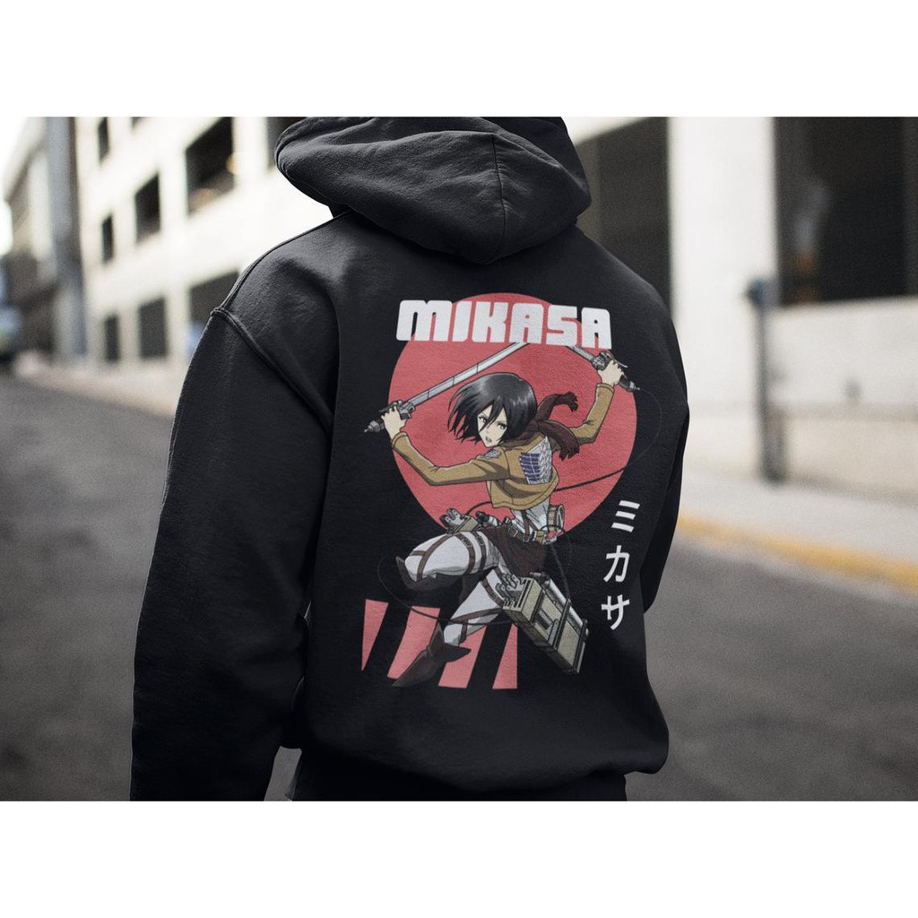 Hoodie Mikasa Ackerman Fight Anime Attack On Titan AOT SNK Manga