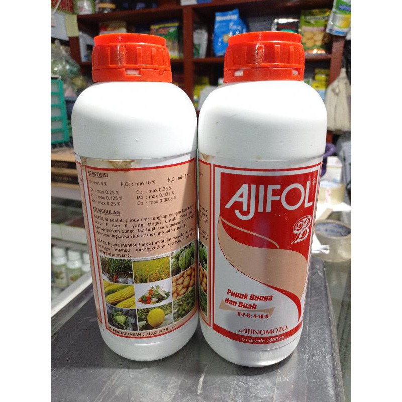 Ajifol B Merah Pupuk Bunga dan Buah kemasan 1 liter
